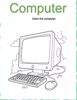 Vista previa - Hojas de trabajo - Kindergarten Computer Parts Activities Learn the Basics - página 1