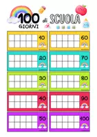 anteprima - Materiale di supporto/inclusione - 100 Giorni di Scuola – Poster A3 per la Scuola Primaria - Pagina 2