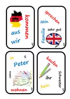 Vorschau - Stationenlernen - Karten Sätze bilden - im Präsens, Perfekt, Präteritum - Seite 1