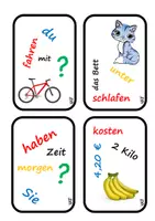 Vorschau - Stationenlernen - Karten Sätze bilden - im Präsens, Perfekt, Präteritum - Seite 2