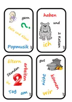 Vorschau - Stationenlernen - Karten Sätze bilden - im Präsens, Perfekt, Präteritum - Seite 3