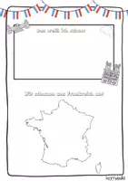 Vorschau - Mal- und Bastelvorlagen - Deckblatt und Namensschilder Französischunterricht - Seite 1