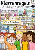 Vorschau - Poster - Klassenregeln für die Grundschule / Unterstufe Klassenregel Regeln Absprachen - Deckblatt