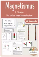 Vorschau - Arbeitsblätter - 7. Stunde: Magnetismus - Wir stellen einen Magneten her! - Deckblatt