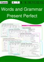 Vorschau - Arbeitsblätter - Present Perfect Grammatiktest - Words and Grammar - Deckblatt