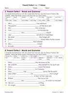Vorschau - Arbeitsblätter - Present Perfect Grammatiktest - Words and Grammar - Seite 2