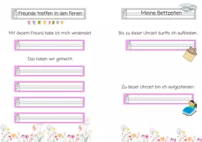 Vorschau - Mal- und Bastelvorlagen - Ferientagebuch - Deckblatt