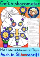 Vorschau - Arbeitsblätter - Gefühlsbarometer basteln Grundschule - Gefühle erkennen - Deckblatt