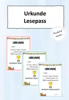 Vorschau - Arbeitsblätter - Urkunde für Lesepässe - Deckblatt