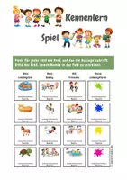 Vorschau - Spiele - Kennenlern Spiel für die 1. Klasse - Deckblatt