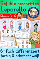 Vorschau - Arbeitsblätter - Gefühle erkennen und benennen Klasse 2-6 LEPORELLO - Deckblatt