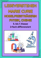 Vorschau - Arbeitsblätter - LESEVERSTEHEN: MARIE CURIE - Deckblatt