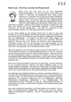 Vorschau - Arbeitsblätter - LESEVERSTEHEN: MARIE CURIE - Seite 1