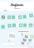 Vorschau - Spiele - Würfelbilder Domino-Spiel (Mathe Klasse 1) - Deckblatt