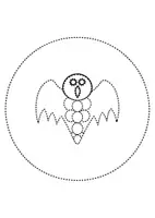 Vorschau - Mal- und Bastelvorlagen - runde Prickelbilder / Fensterbilder Thema Gespenster - Grundschule - Bastelvorlagen - Seite 1