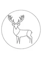 Vorschau - Mal- und Bastelvorlagen - runde Prickelbilder / Fensterbilder Thema Hirsche/Rehe - Grundschule - Bastelvorlagen - Seite 1