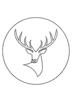 Vorschau - Mal- und Bastelvorlagen - runde Prickelbilder / Fensterbilder Thema Hirsche/Rehe - Grundschule - Bastelvorlagen - Seite 2