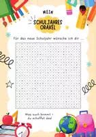 Vorschau - Arbeitsblätter - Schuljahresorakel für Schuljahresbeginn Wünsche - Deckblatt