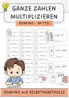 Vorschau - Spiele - Domino - Ganze Zahlen multiplizieren - Schwierigkeit: Mittel - Deckblatt