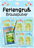 Vorschau - Anderer Materialtyp - Sommerferiengruß für Brausepulver l Feriengeschenk - Deckblatt