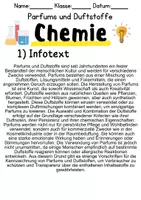 Vorschau - Unterrichtsreihen - Parfums und Duftstoffe Informationen und Aufgaben - Deckblatt