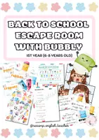 Vista previa - Juegos / Gamificación - BACK TO SCHOOL WITH BUBBLY ESCAPE ROOM (6-8 YEARS OLD) - Portada