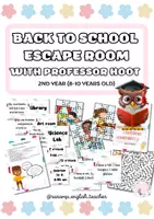 Vista previa - Juegos / Gamificación - BACK TO SCHOOL WITH PROFESSOR HOOT ESCAPE ROOM (8-10 YEARS) - Portada