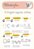 Vorschau - Arbeitsblätter - 15 English logicals: clothes I Leseverstehen - Deckblatt