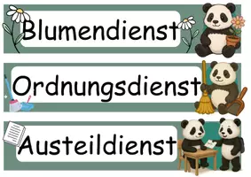 Vorschau - Bildkarten - Klassendienste Pandaklasse - Seite 2