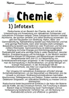 Vorschau - Unterrichtsreihen - Radiochemie und Radioaktivität Informationen und Aufgaben - Deckblatt
