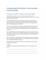 Vorschau - Arbeitsblätter - Hans Jonas - Verantwortung für die Zukunft - Seite 1