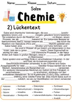 Vorschau - Unterrichtsreihen - Salze Informationen und Aufgaben - Seite 1
