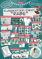 Vorschau - Arbeitsblätter - Klassentier Materialpaket "Rabe" / Rabenklasse (inkl. Clipart!) - Deckblatt