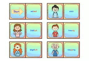 Vorschau - Spiele - GEFÜHLE Klasse 1-2 DOMINO differenziert Silbenschrift - Seite 3