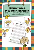 Vorschau - Arbeitsblätter - Silben finden - Wörter schreiben mit P Buchstabeneinführung - Deckblatt