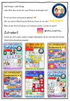 Vorschau - Mal- und Bastelvorlagen - Gefühle Klasse 1 bis 4 differenziertes DOMINO Silbenschrift - Seite 1
