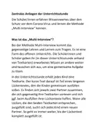 Vorschau - Stundenentwürfe - Schutz vor dem Corona-Virus; Methode: Multi-Interview - Seite 1