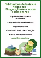 anteprima - Esercizi - Distribuzione delle risorse nel mondo - Disuguaglianze e le loro conseguenze - Pagina di copertina