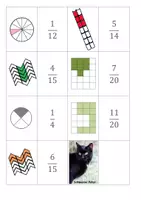 Vorschau - Spiele - Brüche erkennen - Spiel Domino oder Schwarzer Peter - Seite 1