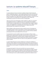 Vorschau - Arbeitsblätter - Französisch Leseverstehen B2: Bildungssystem Frankreich (DOCX) - Deckblatt