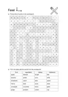 Vorschau - Arbeitsblätter - Food Word Search: Vocabulary (English) - Seite 2