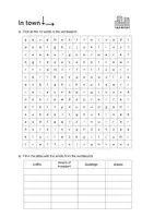 Vorschau - Arbeitsblätter - In Town Word Search: Vocabulary (English) - Seite 1