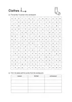 Vorschau - Spiele - Clothes Word Search: Vocabulary (English) - Seite 1