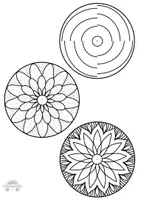 Vorschau - Mal- und Bastelvorlagen - Kreisel mit Mandala und Blumenmuster zum selbst gestalten - Seite 3