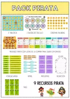 Vista previa - Juegos / Gamificación - PACK DE PIRATA CON 9 RECURSOS - Portada