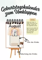 Vorschau - Mal- und Bastelvorlagen - Geburtstagskalender Eisbärklasse - Seite 1