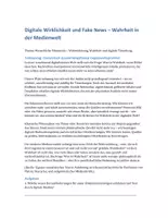 Vorschau - Arbeitsblätter - Digitale Wirklichkeit und Fake News - Seite 1