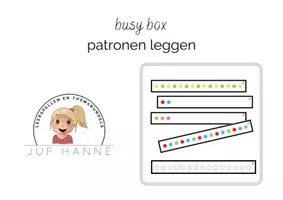 Voorbeeld - Busy box - patronen leggen - Voorblad
