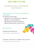Vorschau - Arbeitsblätter - Süßigkeiten‑Experimente Arbeitsblatt | Sek I Chemie | 10+ Seiten Unterrichtsmaterial - Seite 1