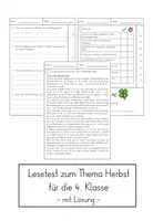 Vorschau - Test - Materialpaket: LZK und Tests Lesen Klasse 4 komplett - Deckblatt